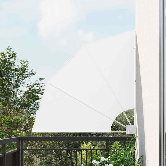 vidaXL Αδιάφανο σκίαστρο μπαλκονιού Λευκό 115 x 115 εκ Πολυεστέρας