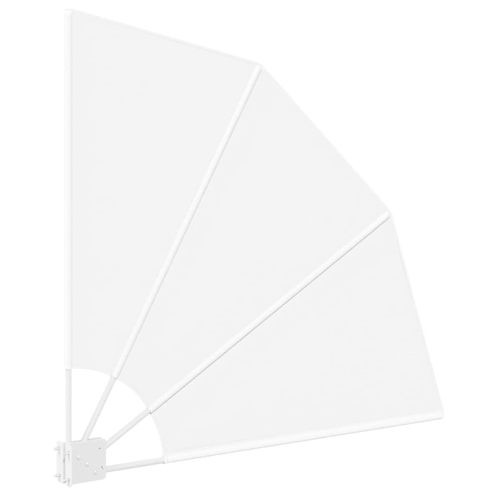vidaXL Αδιάφανο σκίαστρο μπαλκονιού Λευκό 115 x 115 εκ Πολυεστέρας