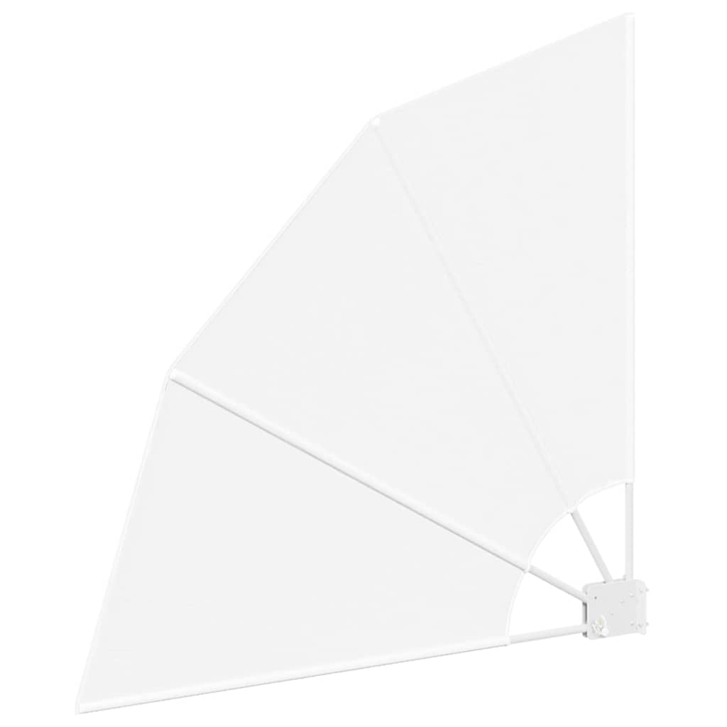 vidaXL Αδιάφανο σκίαστρο μπαλκονιού Λευκό 115 x 115 εκ Πολυεστέρας