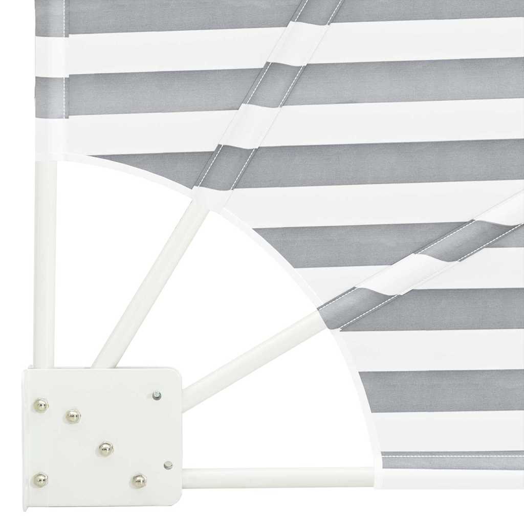 vidaXL Αδιάφανο σκίαστρο μπαλκονιού Γκρι και Λευκό 115 x 115 εκ