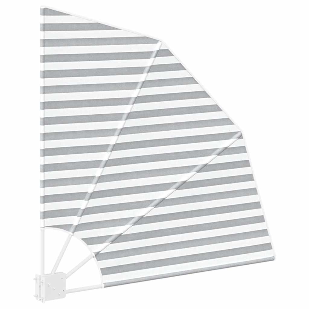 vidaXL Αδιάφανο σκίαστρο μπαλκονιού Γκρι και Λευκό 115 x 115 εκ