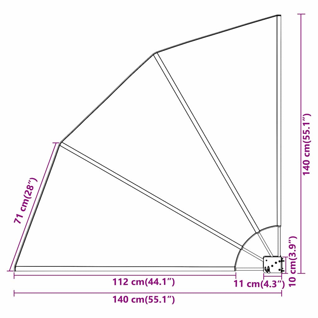 vidaXL Αδιάφανο σκίαστρο μπαλκονιού Μπεζ 140 x 140 cm Πολυεστέρας
