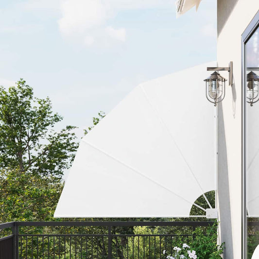 vidaXL Αδιάφανο σκίαστρο μπαλκονιού Λευκό 140 x 140 cm Πολυεστέρας