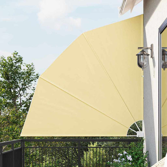 vidaXL Αδιάφανο σκίαστρο μπαλκονιού Άμμος 210 x 210 cm Πολυεστέρας