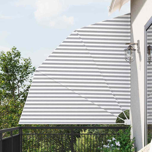 vidaXL Αδιάφανο σκίαστρο μπαλκονιού Γκρι και Λευκό 210 x 210 cm