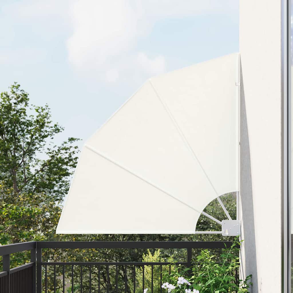 vidaXL Αδιάφανο σκίαστρο μπαλκονιού Κρεμ 115 x 115 εκ Πολυεστέρας