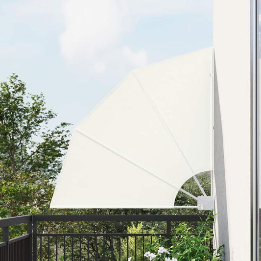 vidaXL Αδιάφανο σκίαστρο μπαλκονιού Κρεμ 115 x 115 εκ Πολυεστέρας