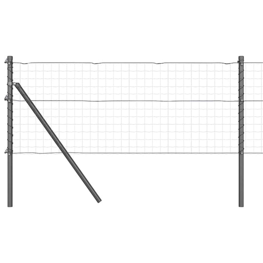 vidaXL Στύλος Περιφράξεων 13 pcs Γκρι Ατσάλι