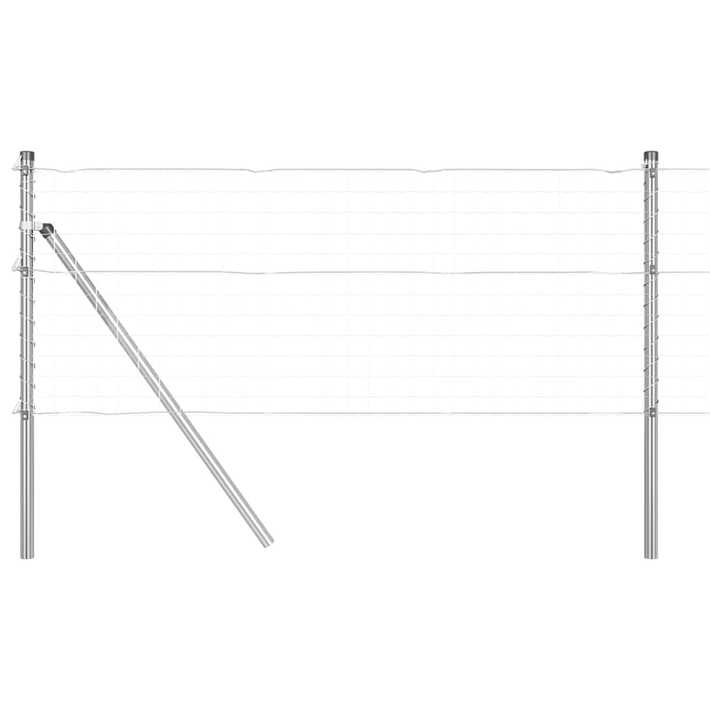 vidaXL Στύλος Περιφράξεων 13 pcs Ασημί Ατσάλι