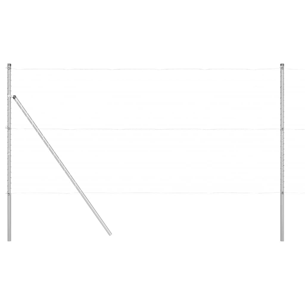 vidaXL Στύλος Περιφράξεων 13 pcs Ασημί Ατσάλι