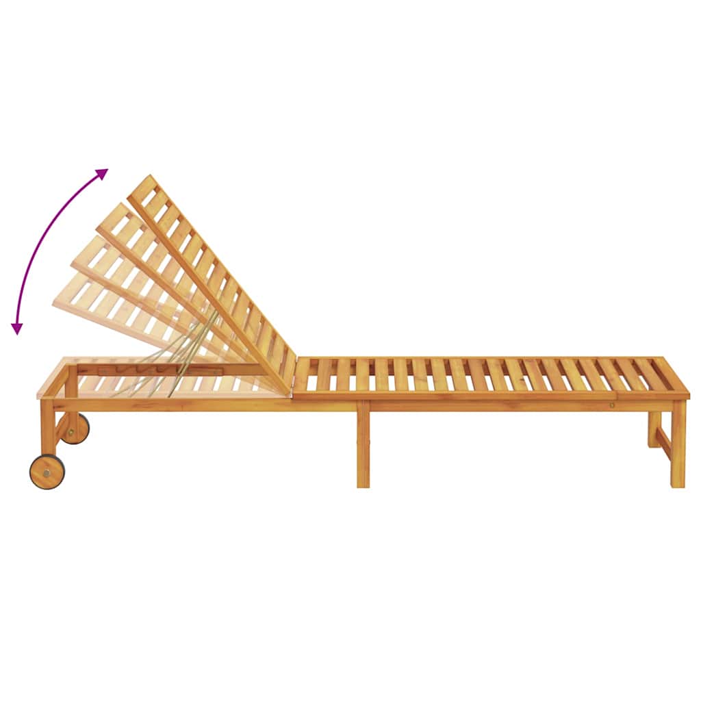 vidaXL Ξαπλώστρα 3 pcs Καφέ 35 x 35 x 34εκ Μασίφ ξύλο ακακίας