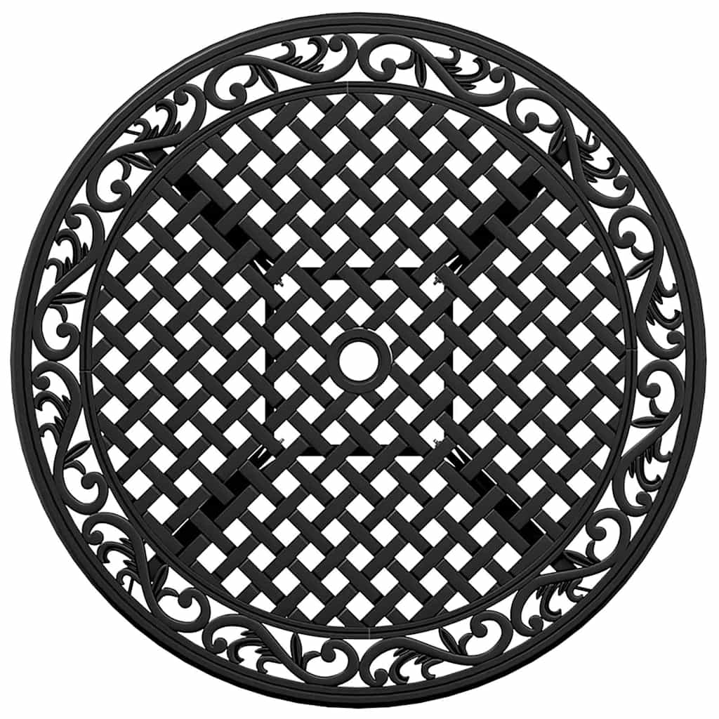 vidaXL Σέτ φαγητού για κήπο 5 pcs Μαύρο Αλουμίνιο