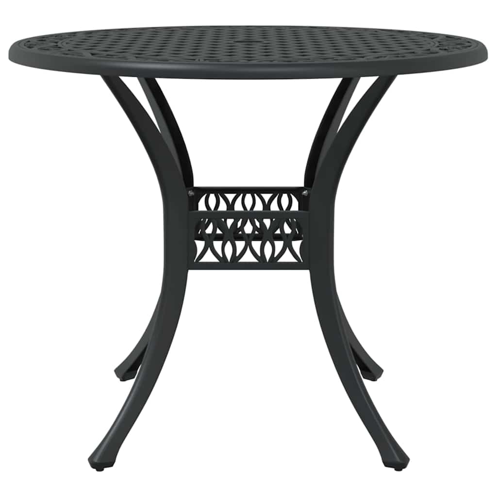 vidaXL Σέτ φαγητού για κήπο 7 pcs Μαύρο Αλουμίνιο