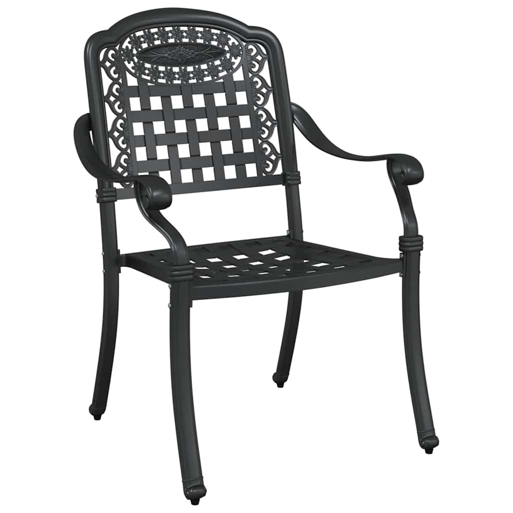 vidaXL Σερβίτσιο τραπεζιού κήπου 3 pcs Μαύρο Χυτό αλουμίνιο