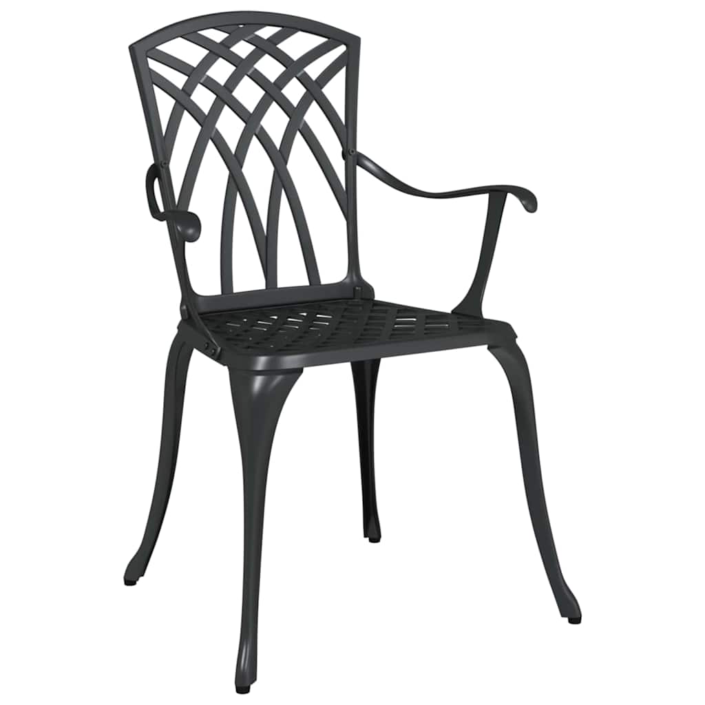 vidaXL Σερβίτσιο τραπεζιού κήπου 5 pcs Μαύρο Χυτό αλουμίνιο