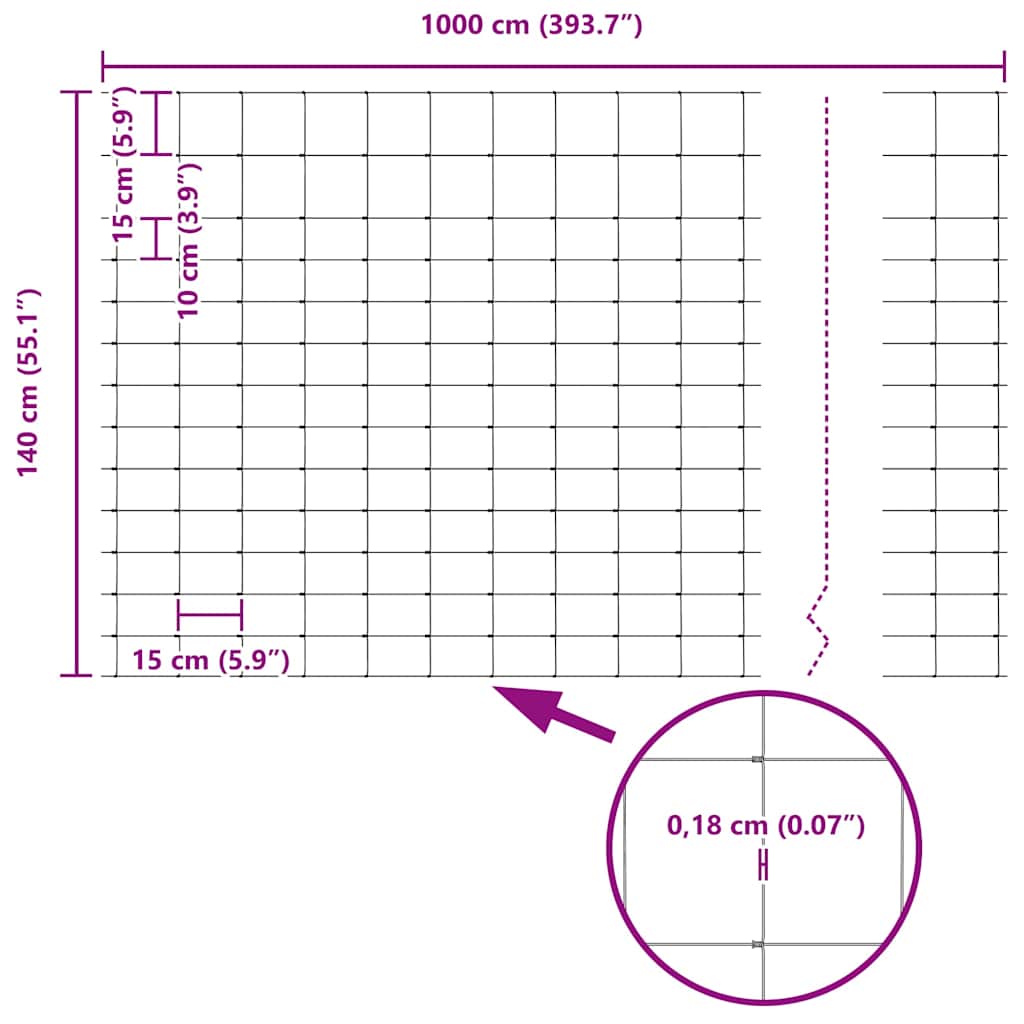 vidaXL Άγριο Φράχτη Ζεστός Γαλβανισμένος 1000 x 140 x 0.18 εκ. Σίδερο