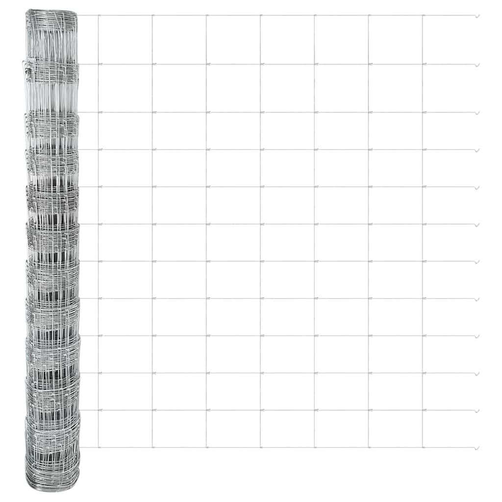 vidaXL Περίφραξη αγρού Ασημί 25 x 1,2 μ Γαλβανισμένος χάλυβας