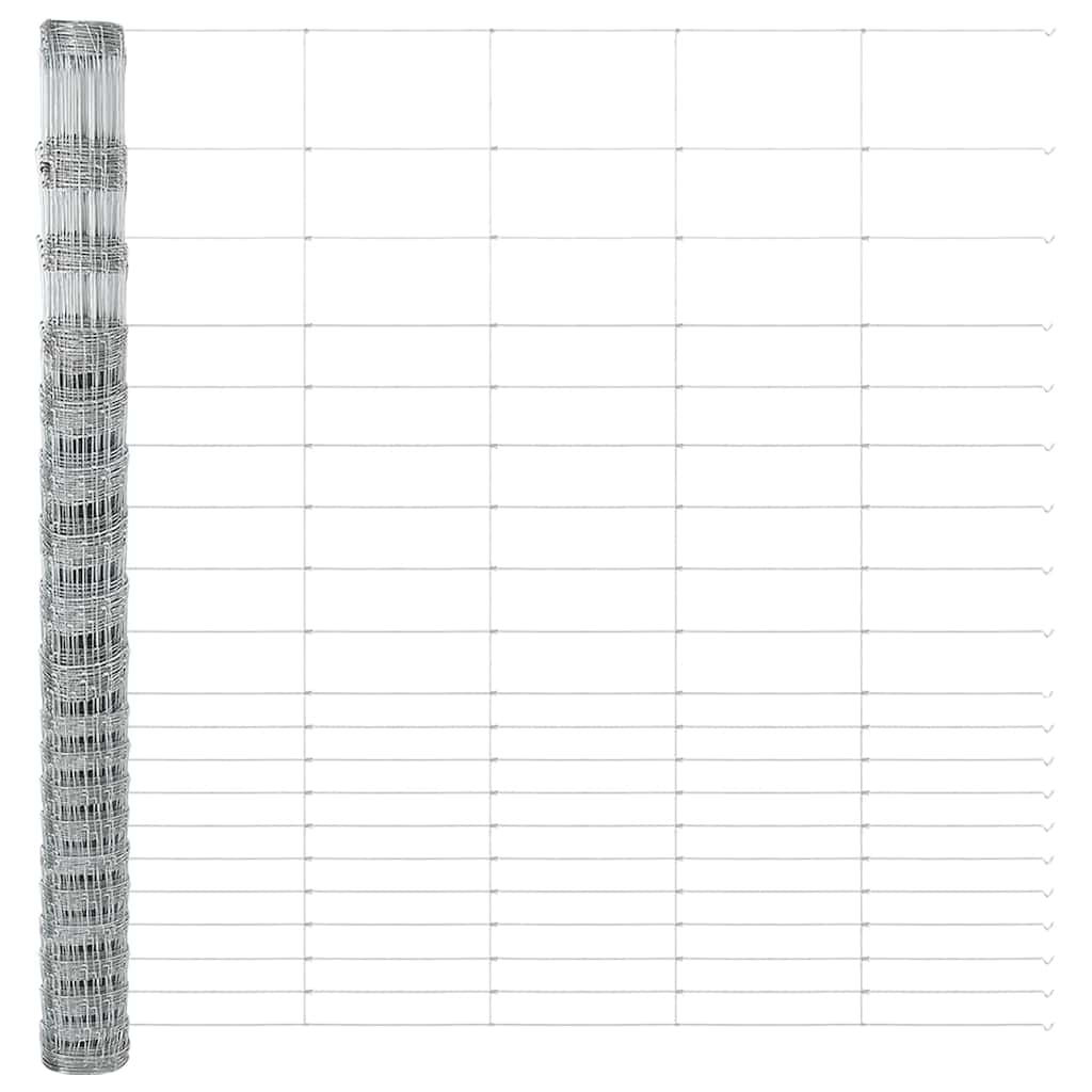 vidaXL Περίφραξη αγρού Ασημί 25 x 1,6 μ Γαλβανισμένος χάλυβας