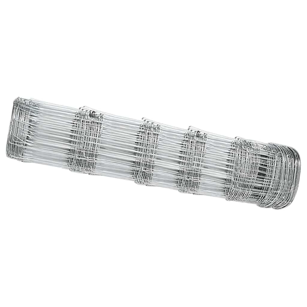 vidaXL Περίφραξη αγρού Ασημί 50 x 0,8 m Γαλβανισμένος χάλυβας