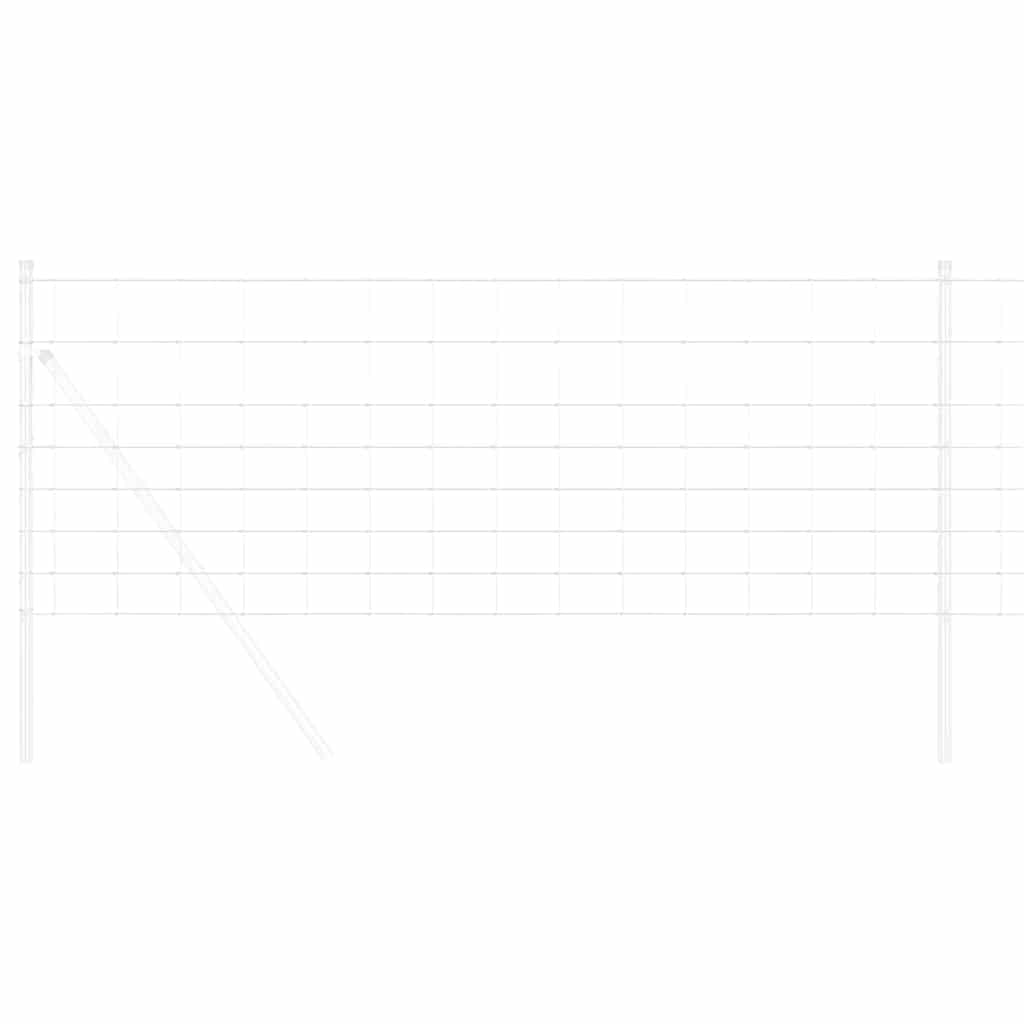 vidaXL Περίφραξη αγρού Ασημί 50 x 0,8 m Γαλβανισμένος χάλυβας