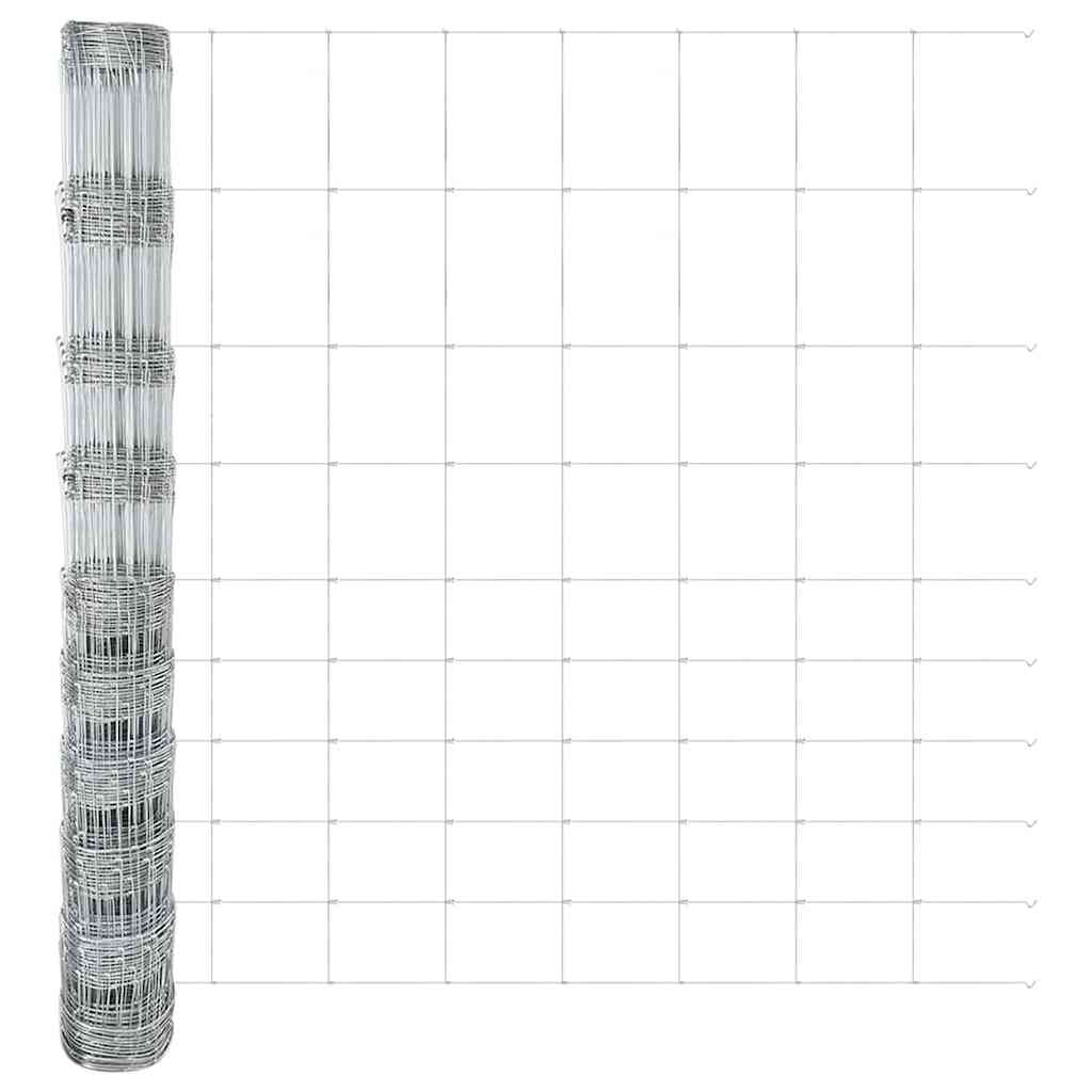 vidaXL Περίφραξη αγρού Ασημί 50 x 1,2 m Γαλβανισμένος χάλυβας