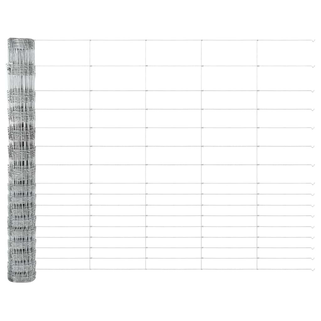 vidaXL Περίφραξη αγρού Ασημί 50 x 1,2 m Γαλβανισμένος χάλυβας