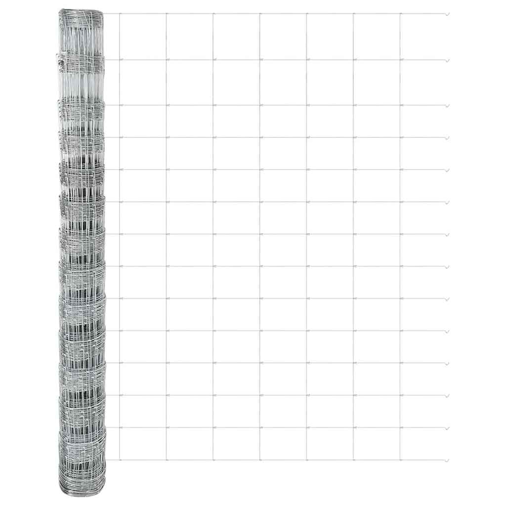 vidaXL Περίφραξη αγρού Ασημί 50 x 1,4 μ Γαλβανισμένος χάλυβας