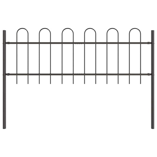 vidaXL Φράχτης Κήπου Γκρι 1.7 x 0.6 μ Ατσάλι με Επικάλυψη Πούδρας