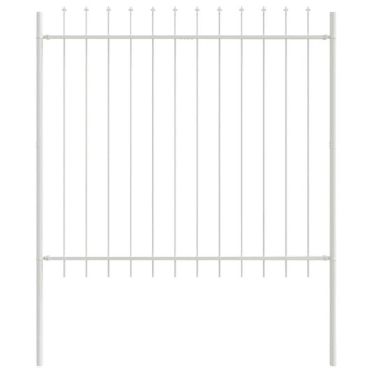 vidaXL Πλέγμα Κήπου με Στεφάνι Λευκό 1,7x1,5 μ Μέταλλο