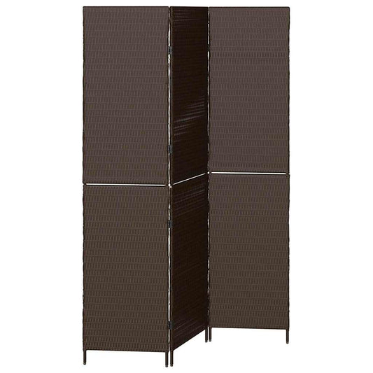 vidaXL Διαχωριστικό Δωματίου Καφέ 146 x 180 εκ. συνθετικό ρατάν