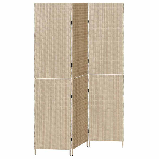 vidaXL Διαχωριστικό Δωματίου Μπεζ 147 x 180 cm συνθετικό ρατάν