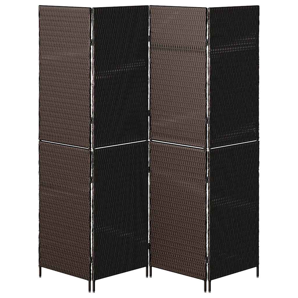 vidaXL Διαχωριστικό Δωματίου Καφέ 195 x 180 εκ. συνθετικό ρατάν