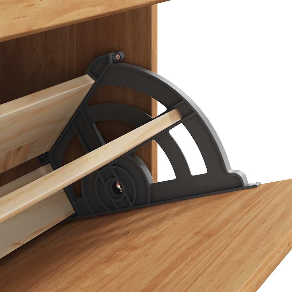 vidaXL Ντουλάπα Παπουτσιών Καφέ 85 x 35 x 108 εκ Μασίφ ξύλο πεύκου