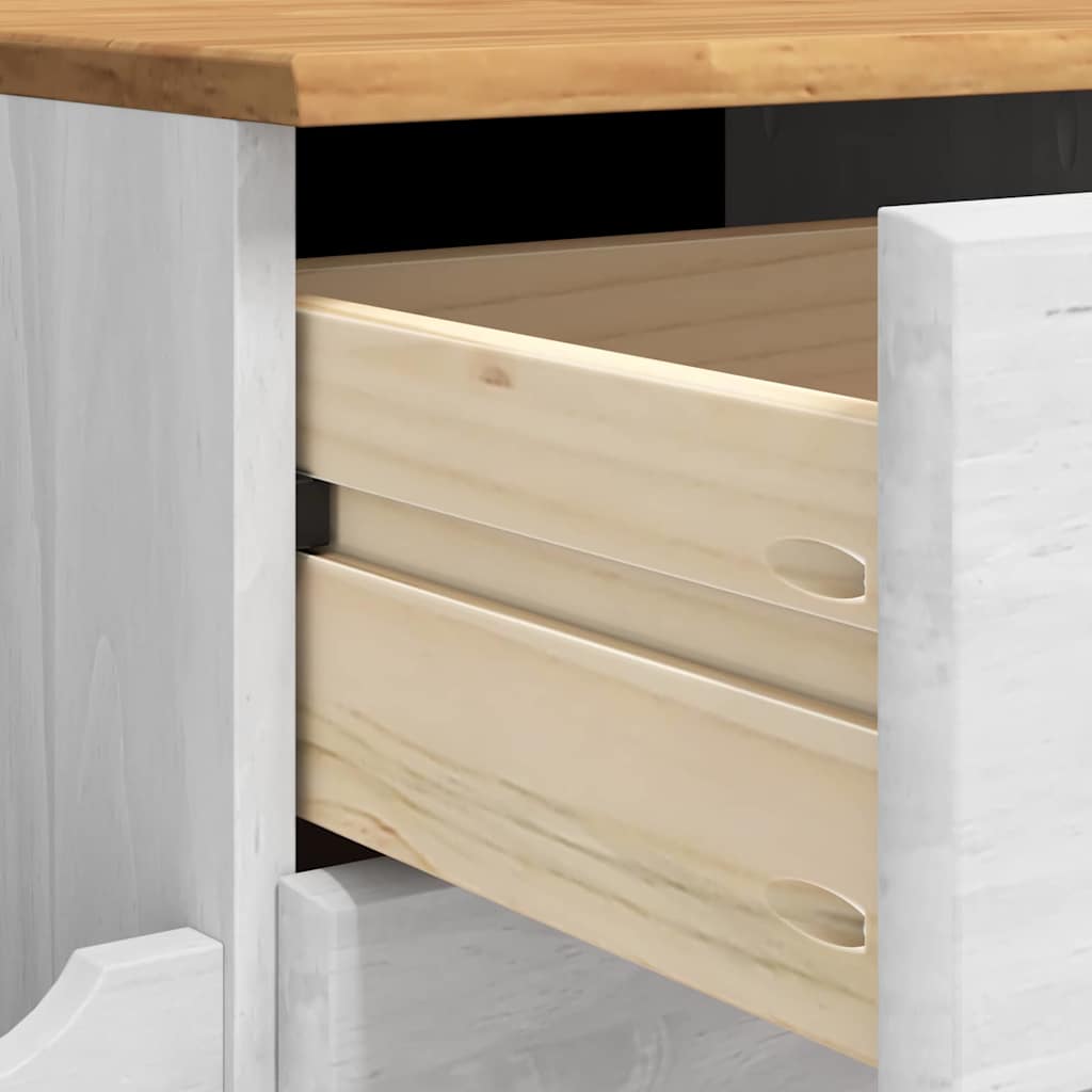 vidaXL Παγκάκι Εισόδου ASKIM Λευκό 100x39x62 εκ. Συμπαγές Ξύλο Πεύκου