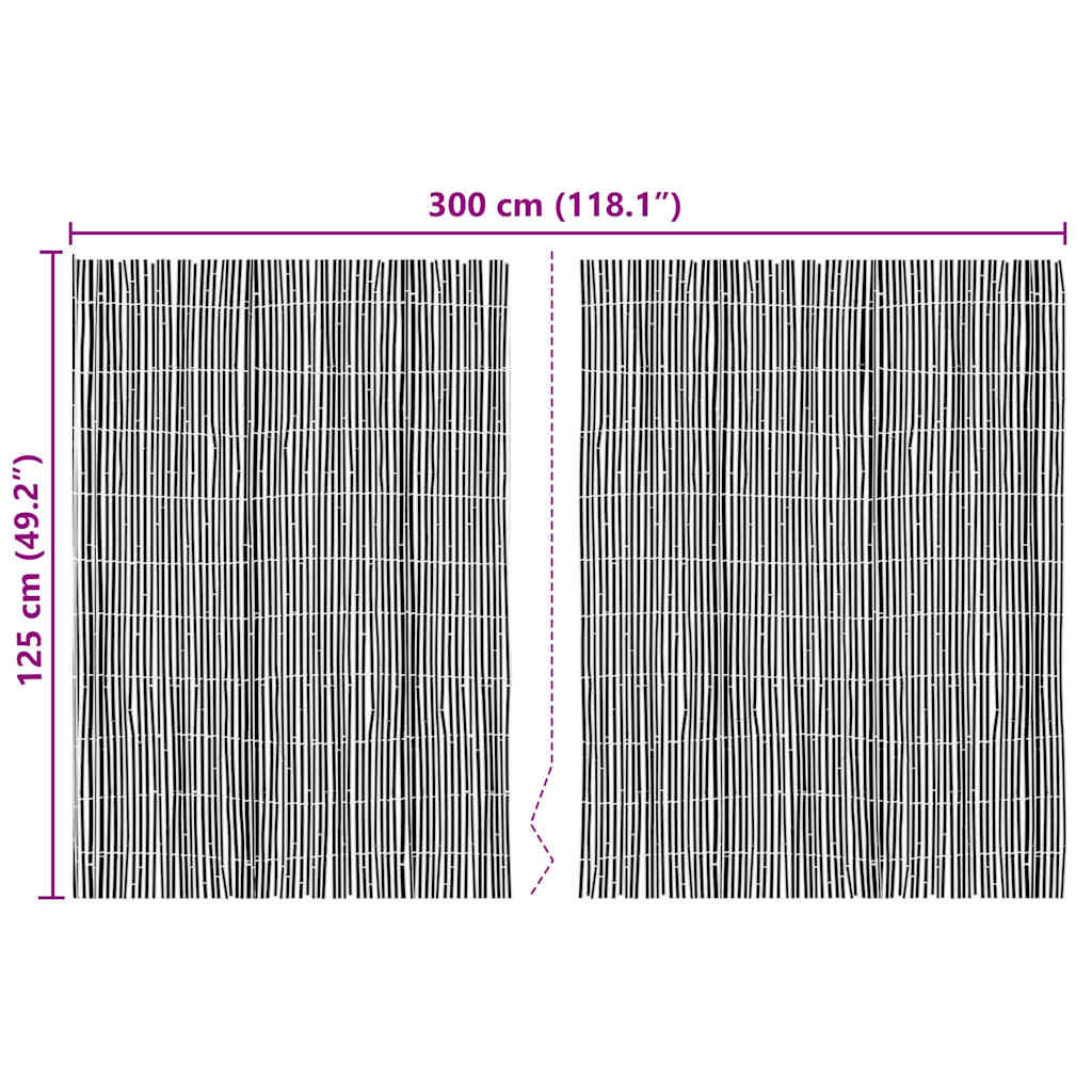 vidaXL Φράχτης Μπαμπού Φυσικό 400 x 125 cm Μπαμπού