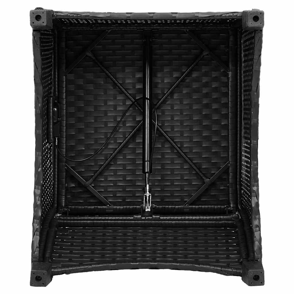 vidaXL Πολυθρόνα με Κα cushions Μαύρο Πολυεστέρας