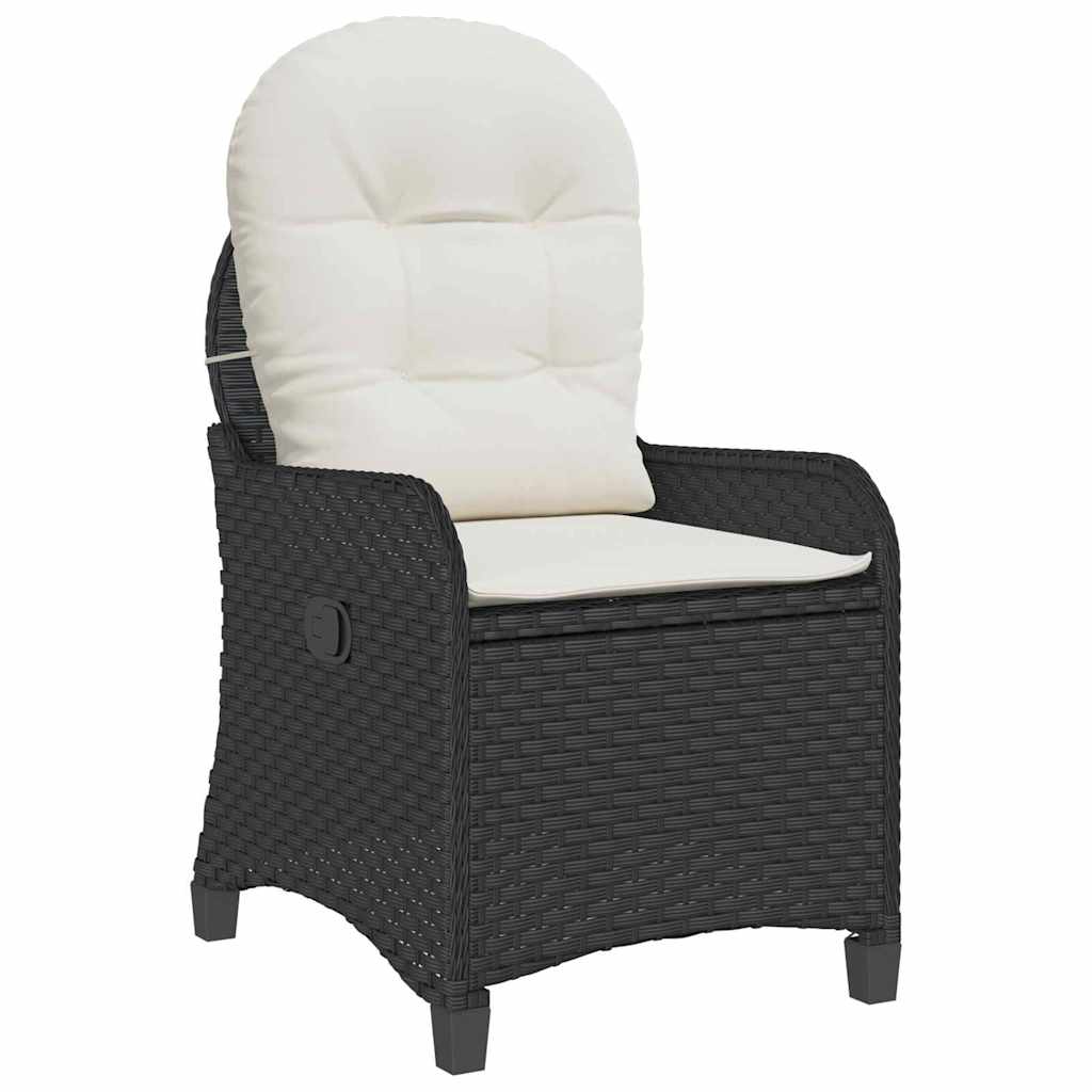 vidaXL Πολυθρόνα με Κα cushions Μαύρο Πολυεστέρας