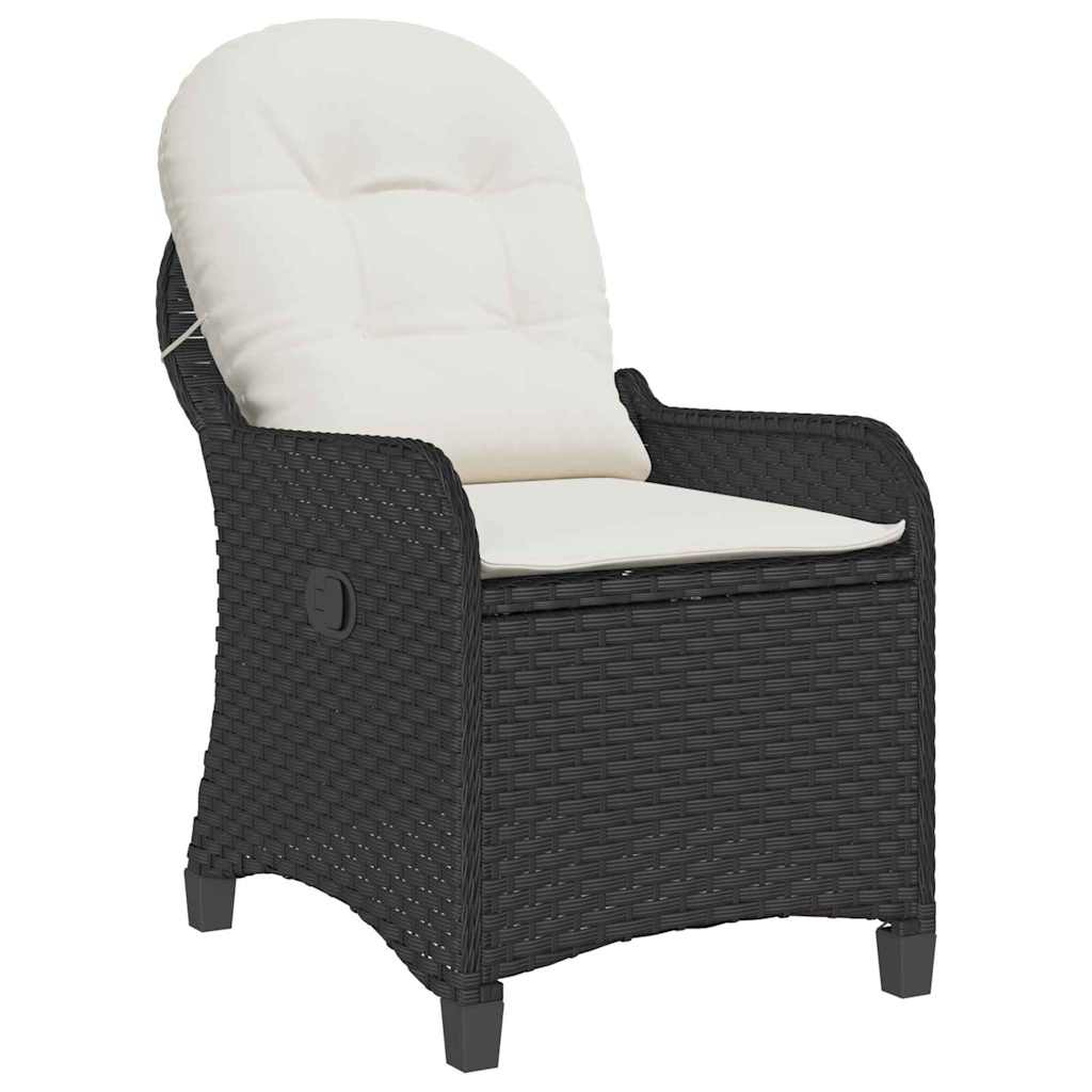 vidaXL Πολυθρόνα με Κα cushions Μαύρο Πολυεστέρας