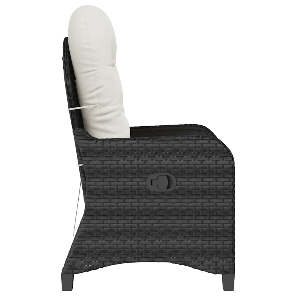 vidaXL Πολυθρόνα με Κα cushions Μαύρο Πολυεστέρας