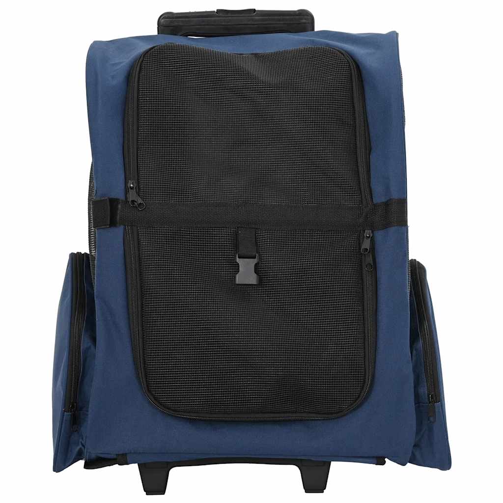 vidaXL Καρότσι Κατοικίδιων 3 σε 1 Μπλε 48x32x(57-106) εκ. από Ύφασμα Oxford
