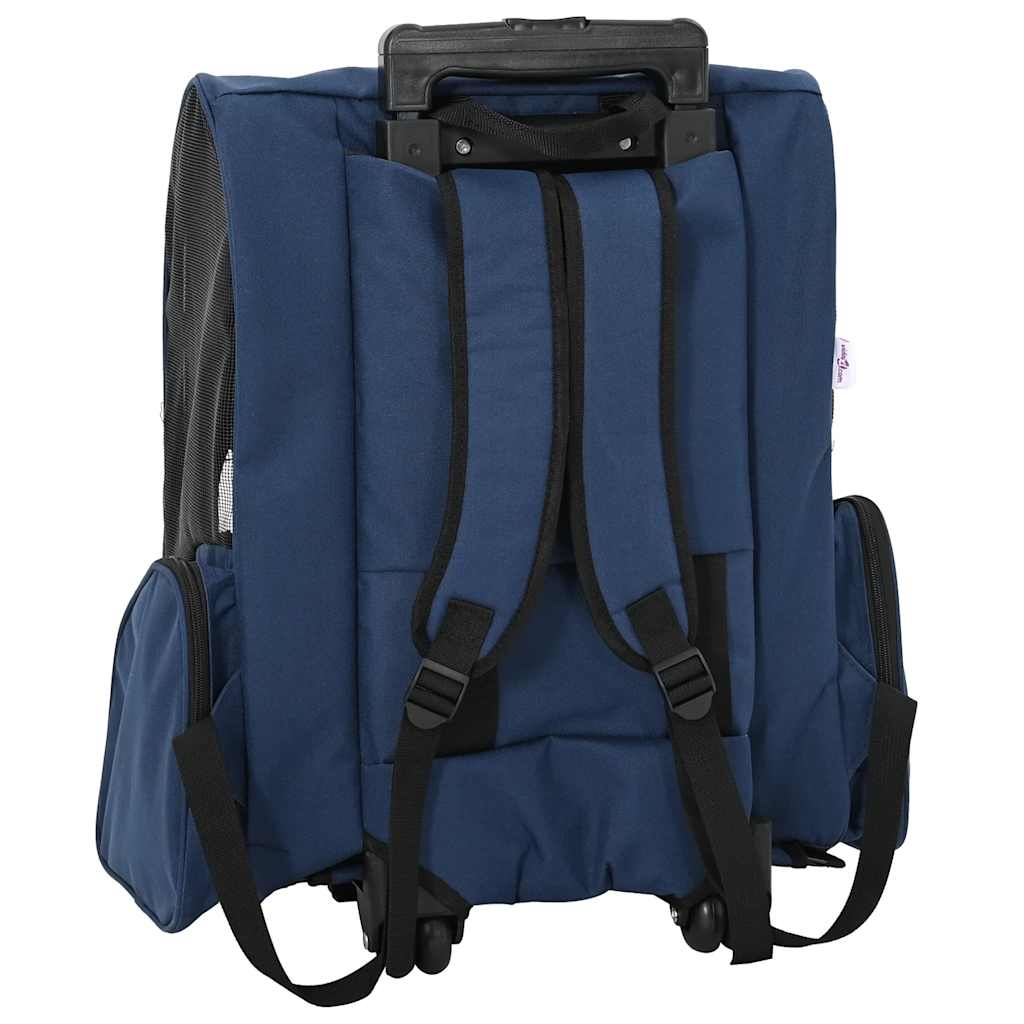 vidaXL Καρότσι Κατοικίδιων 3 σε 1 Μπλε 48x32x(57-106) εκ. από Ύφασμα Oxford