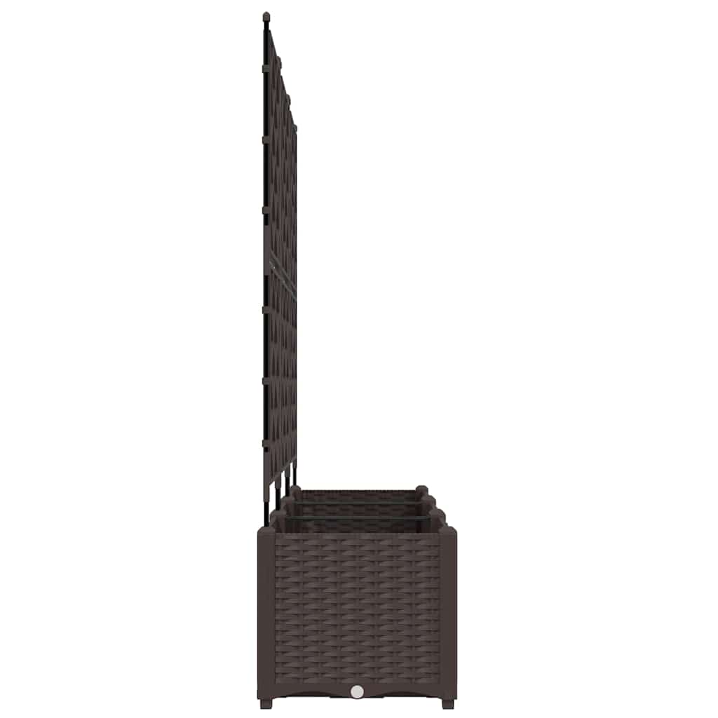 vidaXL Γλάστρα Κήπου 3 pcs Καφέ 120 x 40 x 143 εκ. Πλαστικό