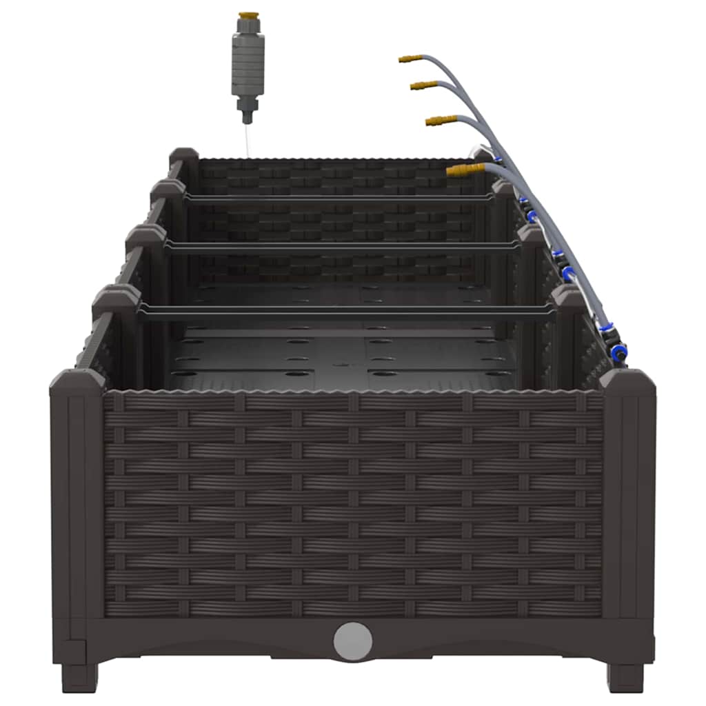 vidaXL Ζαρντινιέρες κήπου Καφέ 160 x 40 x 22 cm Ατσάλι