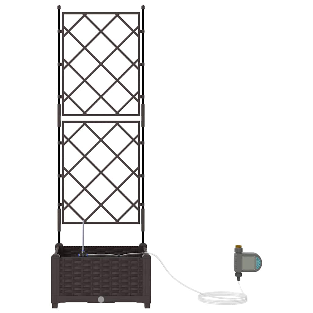 vidaXL Ζαρντινιέρες κήπου Καφέ 40 x 40 x 126 cm Ατσάλι