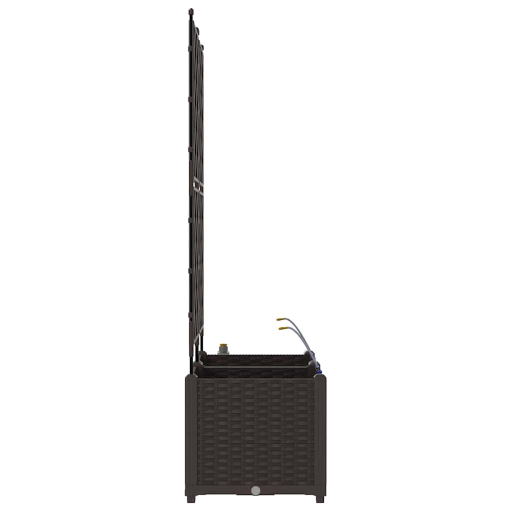 vidaXL Γλάστρα Κήπου 2 pcs Καφέ 80 x 40 x 142 cm Πλαστικό