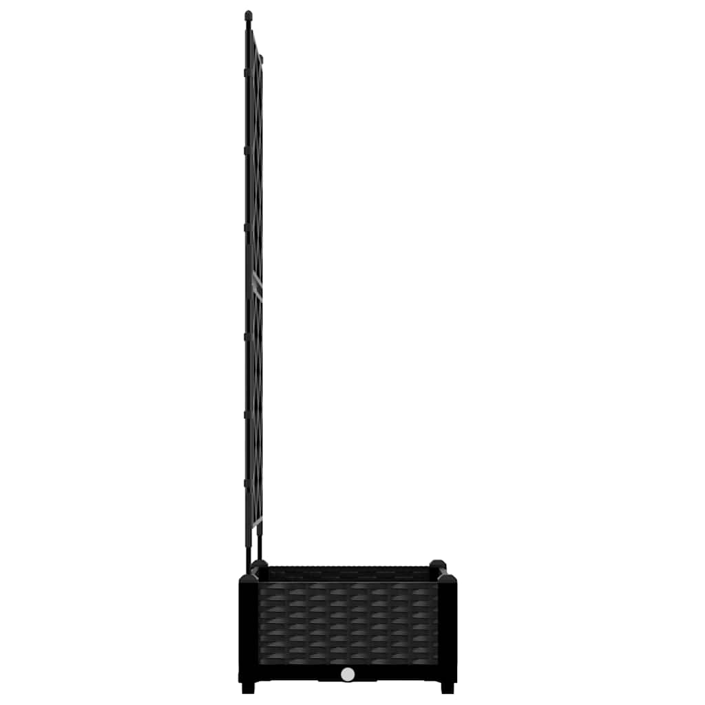 vidaXL Κηποτινάκι με Τρέλα Μαύρο 40 x 40 x 125.5 εκ. PP