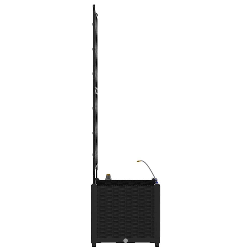 vidaXL Γλάστρα Κήπου Μαύρο 40 x 40 x 142 cm Πλαστικό