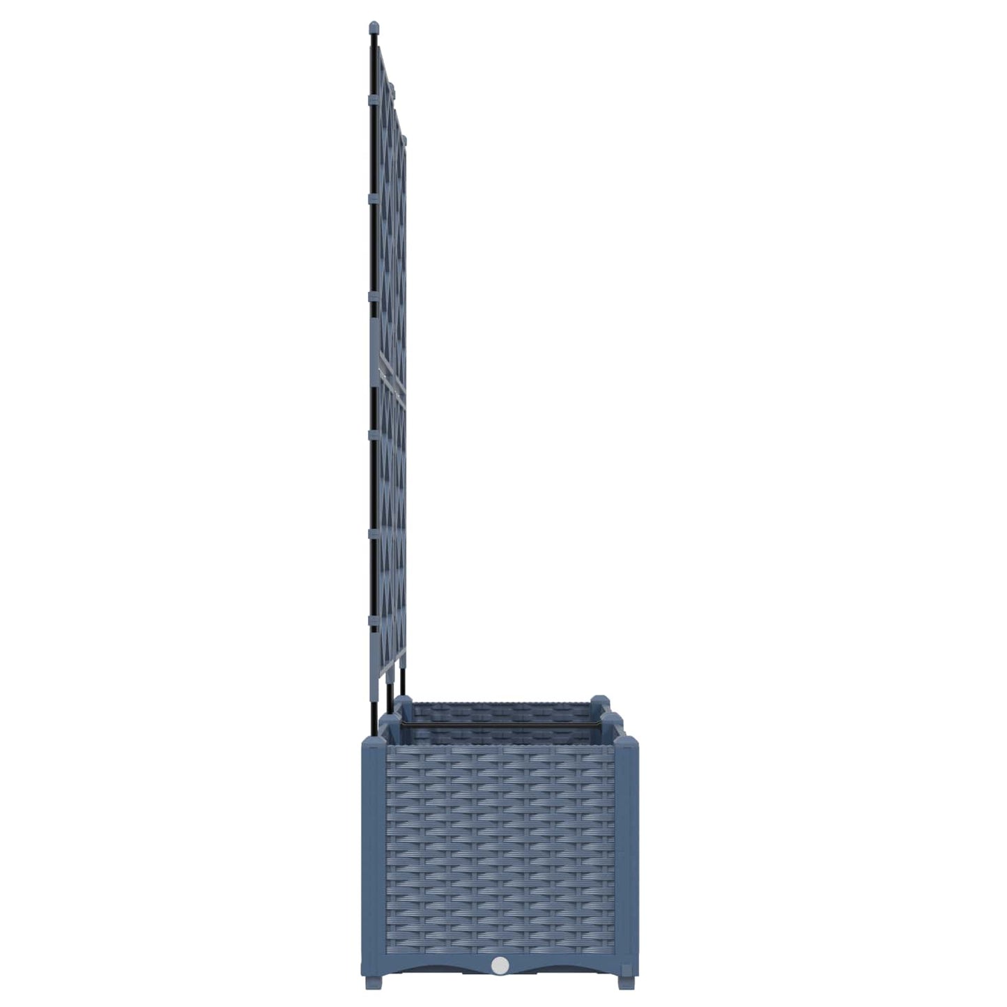 vidaXL Γλάστρα Κήπου 2 pcs Γκρι 80 x 40 x 143 εκ. Πλαστικό