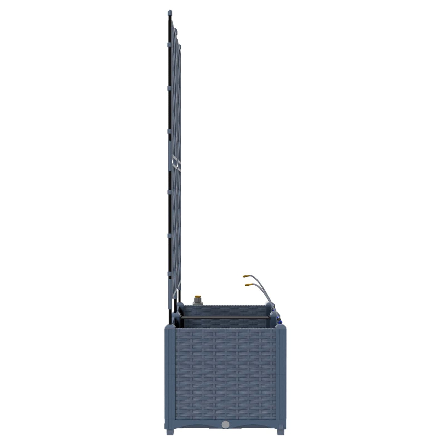 vidaXL Ζαρντινιέρες κήπου Γκρι 80 x 40 x 142 cm Ατσάλι