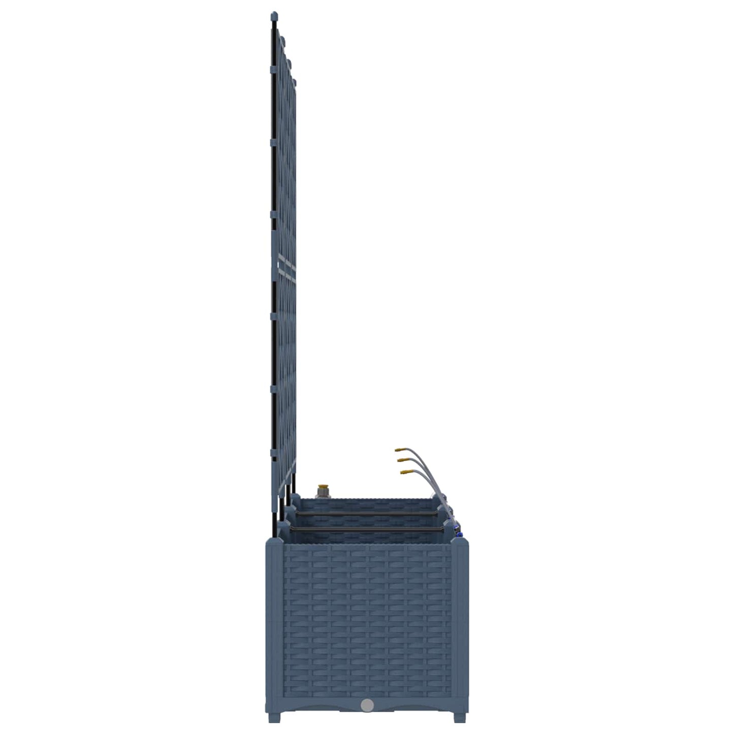 vidaXL Ζαρντινιέρες κήπου Γκρι 120 x 40 x 142 cm Ατσάλι